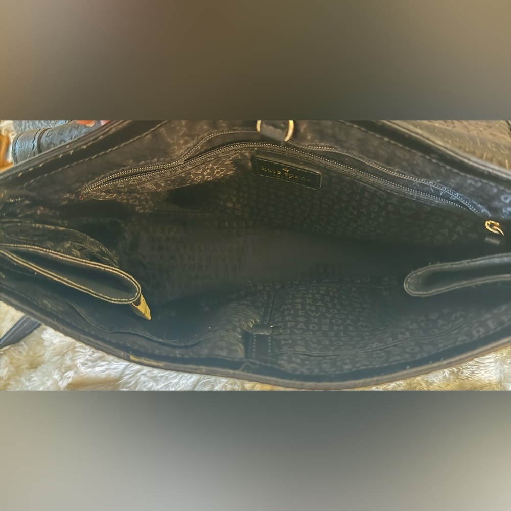 Kate Spade Varick Street Abbie Satchel Black Croc Embossed Leather Bag - Picture 10 of 10